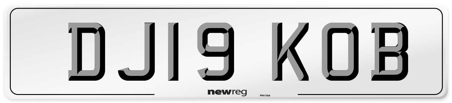 DJ19 KOB Number Plate from New Reg